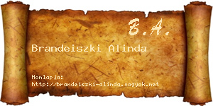 Brandeiszki Alinda névjegykártya